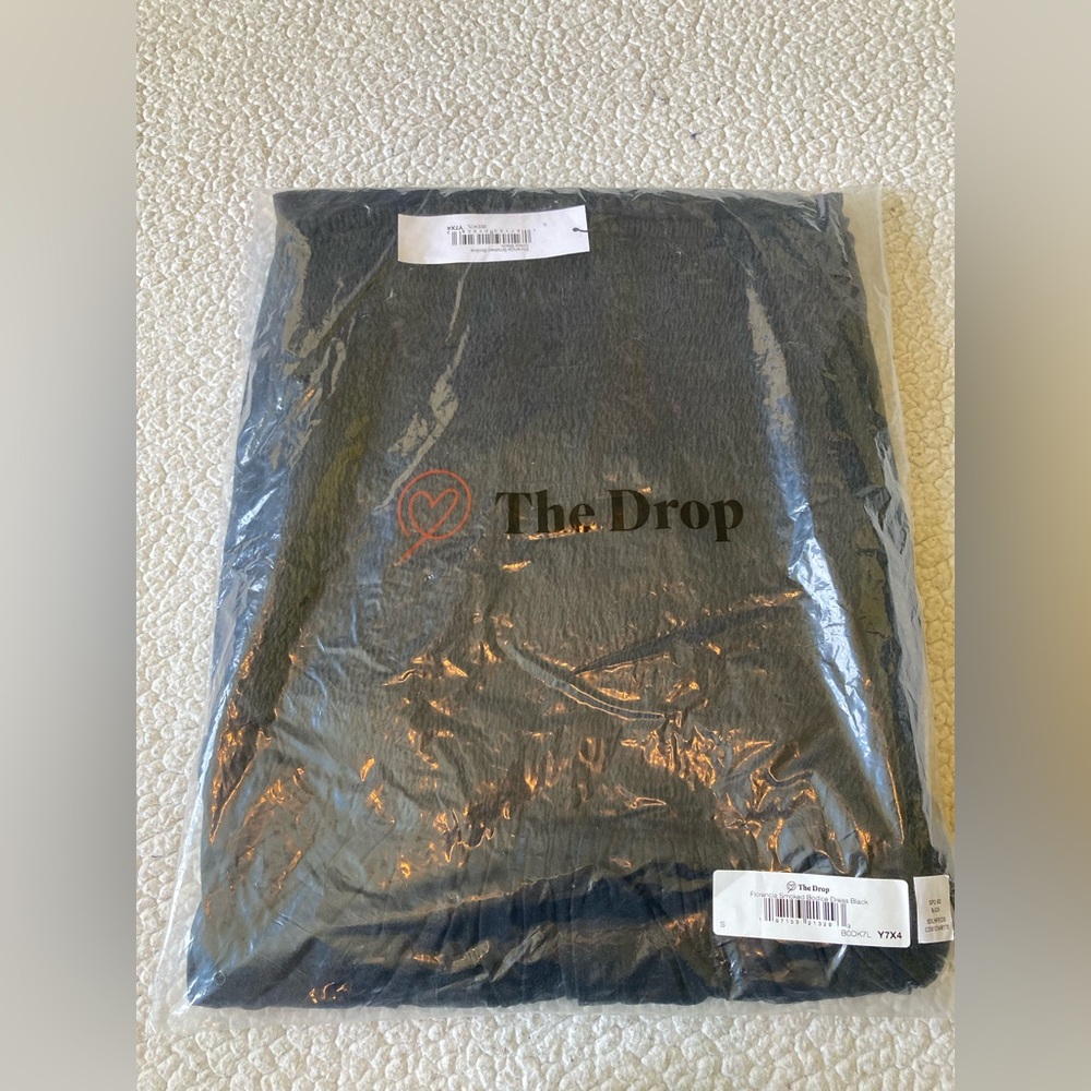 The Drop brand,Black Smocked Bodice Spaghetti Strap Dress,new in bag, size small - Picture 4 of 4